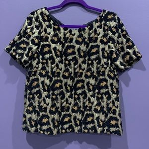 Anthropologie Leopard Print Top